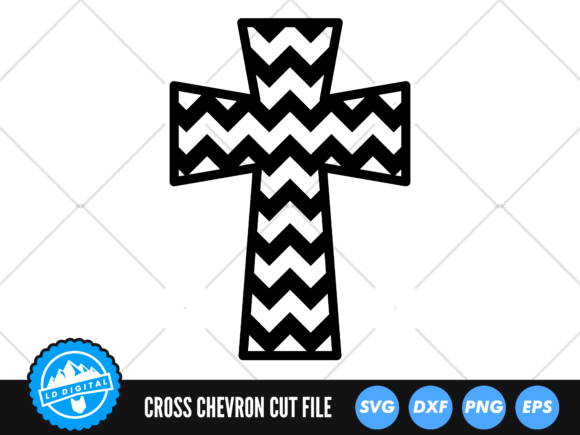 Christian Cross Chevron Religious SVG: Graphics for Crafts