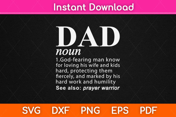 Christian Dad Definition Graphics for Father's Day Crafts
