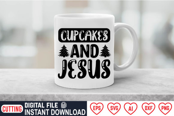 Cupcake and Jesus Graphics for Faith Crafts
