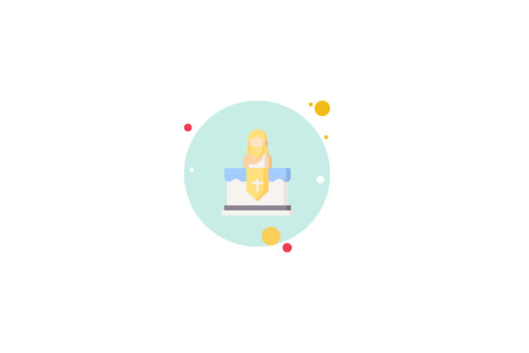Easter Icon Jesus Altar Circle Blue: Graphics & Icons Review