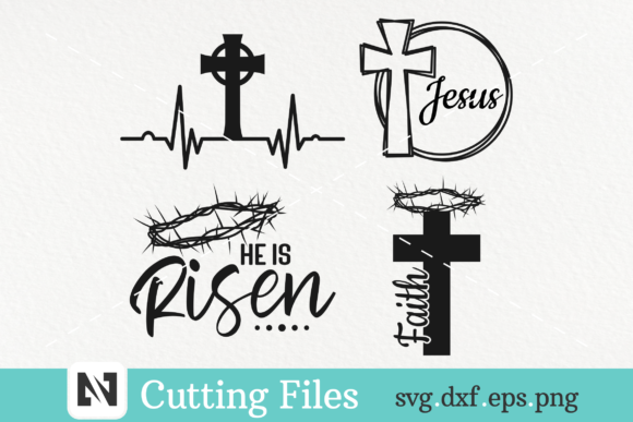 Easter SVG Bundle: Jesus & Cross Graphics for Crafts