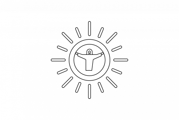Easter the Bright Light of Jesus: Flat Graphics & Icons Review