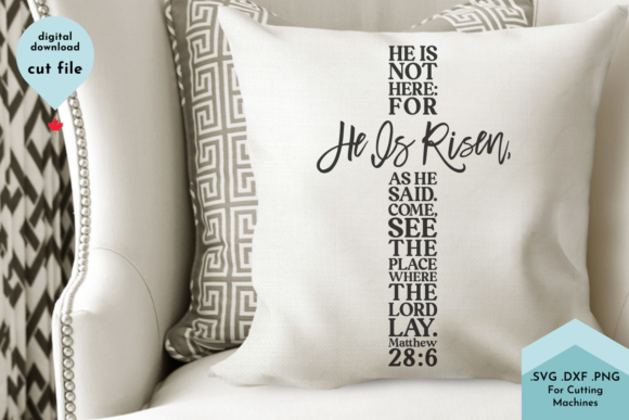 He Is Risen Graphics for Easter Crafts Branding
