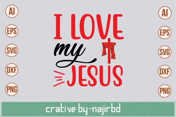 I Love My Jesus-01 Graphics for Faith Crafts