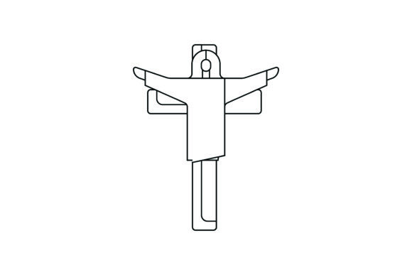 Icon Easter Flat Jesus Coloring Page: Graphics & Freebies