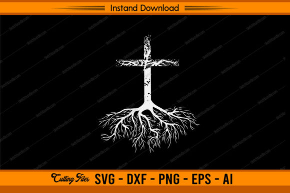 Jesus Cross Tree Graphics for Faith-Based Crafts