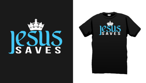 Jesus Saves Crown Vector: Graphics & Print Templates